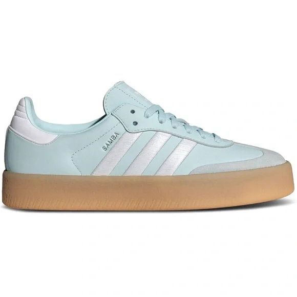 Adidas Women's Samba Pastel Blue Sneakers - Picture 2 of 6